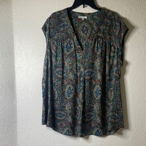 DR2 Multicolor Paisley Women's Blouse